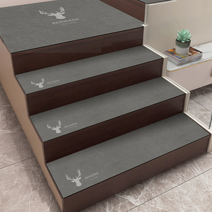 楼梯踏步垫软硅藻泥静音现代简约地垫家用防滑脚垫满铺卡通可定制