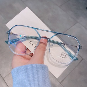 防辐射近视眼镜女网红时尚百搭电脑护目防蓝光眼镜框男韩版平光镜