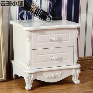欧式床头柜白色简约现代韩式卧室木质床头柜烤漆储物收纳