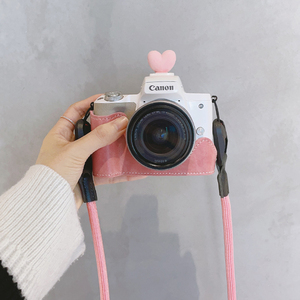 适用佳能M50相机保护包底座半套粉色咖色白色通用m50二代包邮