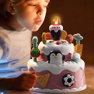 会唱歌的生日蛋糕玩具儿童仿真女孩做蛋糕切切乐diy模型过家家
