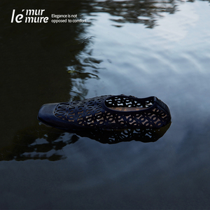 Le' Murmure《镂空艺术》重工纯手工水洗马皮 雕花便士一脚蹬单鞋