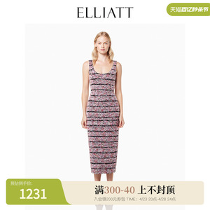 ELLIATT 连衣裙女新款粉紫色小香风轻奢吊带长裙E4112305