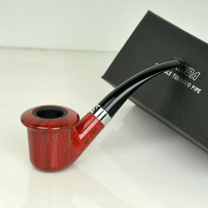 新款三达烟具SANDA烟斗SD-722平底光面弯式烟斗礼盒套装男人礼品