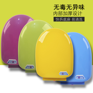 彩色马桶盖家用通用老式配件V型U型抽水座便坐便器盖子加厚厕所板