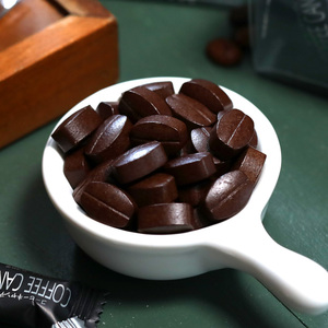 特浓咖啡糖黑咖啡豆糖块硬糖原味浓缩嚼着吃压片糖果坚实咖啡片