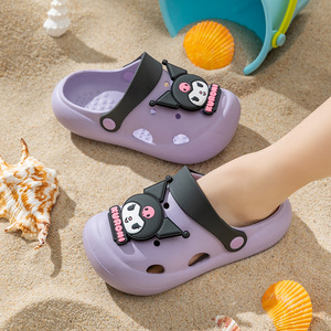 可爱萌儿童洞洞鞋夏季防滑男女童凉拖鞋户外休闲半包拖软底沙滩鞋