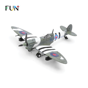 乐加 二战喷火战斗机 4D拼装1:48飞机模型 少儿军事科教玩具礼品