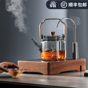 全自动上水电陶炉煮茶器茶炉煮茶壶一体玻璃烧水壶家用茶具电磁炉