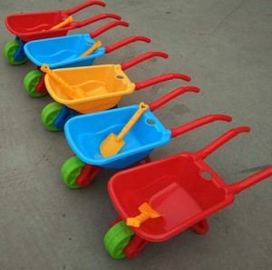 儿童独轮手推车可支撑沙滩车翻斗两轮塑料幼儿园户外玩沙玩具大号