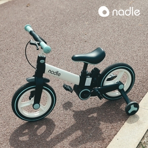 nadle纳豆儿童自行车可折叠宝宝脚踏车1一3岁男孩单车女孩平衡车