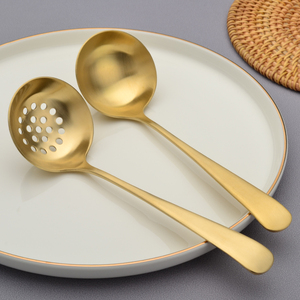 创意纯铜汤勺火锅漏勺小号家用短柄盛粥勺子黄铜北欧公勺汤壳厨房