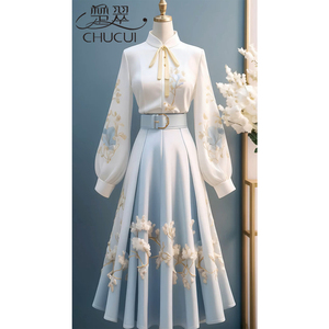 国风禅意女装新中式改良古装汉服小个子时尚半裙春季穿搭一整套装