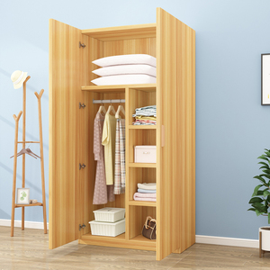 衣柜小户型家用宿舍出租房用简易卧室经济型实木儿童衣橱收纳柜子