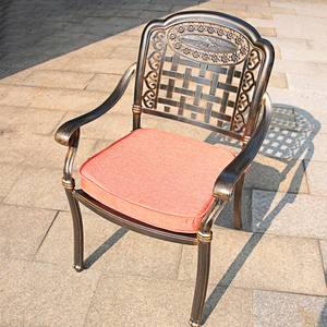 铸铝阳台铁艺小椅子靠背椅户外庭院休闲简约现代家用单人桌椅