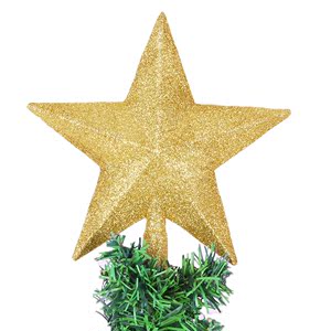 节日秀圣诞节装饰用品圣诞树配件顶星五角星树顶星星金粉树星摆设