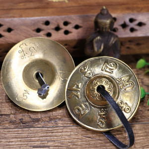 尼泊尔丁夏碰铃纯铜专业打坐冥想瑜伽敲打击音疗乐器引磬法器碰钟