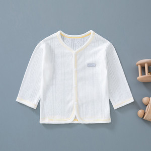 巴拉巴柆婴儿防晒衣男女宝宝空调服纯棉薄款0-1岁3新生儿防晒外套