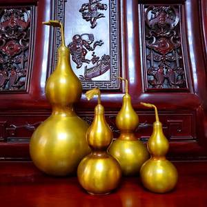 黄铜宝葫芦工艺品铜器铜葫芦摆件摆饰家居装饰品
