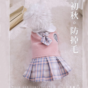 小狗狗衣服秋季JK公主裙比熊贵宾小型犬博美猫咪裙子秋冬宠物幼犬