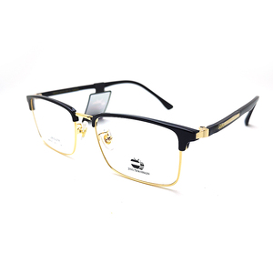 JINS.TFASHION AB9105黑金眉毛镜纯钛眼镜框架休闲商务风格显气场