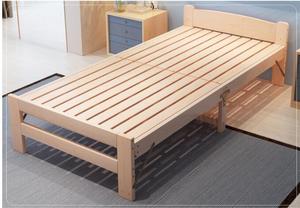 折叠床木板床办公午睡午休床简易便携行军床单人加固实木床80cm宽