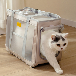 猫包外出便携大容量绝育猫笼帆布猫袋单肩手提式装猫狗狗折叠透气