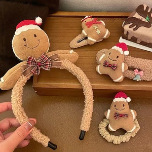 圣诞新款！超可爱 姜饼人系列 蝴蝶结 发夹发箍发圈 发绳头绳头饰