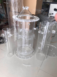 高透明亚克力有机玻璃管定制加工法兰螺热弯切割封底打孔实验制品