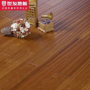 世友地板番龙眼实木地板钛晶面抗刮痕耐磨实木地板S-SJ3801-TJ