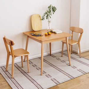 实木餐桌轻奢现代简约小户型客厅家用方桌饭店正方形简易吃饭桌子