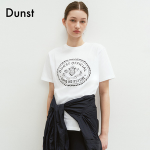Dunst2024夏季新品中性丘比特印花短袖休闲T恤打底半袖UDTS4B121