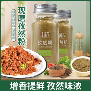 孜然粉烧烤调料撒料轻脂热量低秘制烤肉烤鱼料蘸料家用瓶装调味品