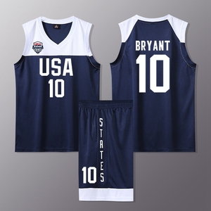 美国队球衣 科比USA篮球服套装男女学生儿童梦之队定制队服式印字