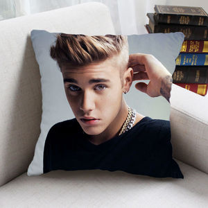 贾斯汀比伯欧美海报周边抱枕靠枕被创意DIY生日礼物图片定制礼物