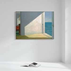 爱德华霍普《靠海的房间》艺术装饰画卧室挂画海报画芯名画仿制