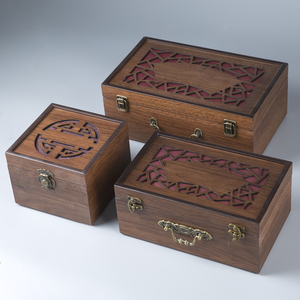 仿胡桃木紫砂壶茶杯包装盒定制木质礼品盒高档主人杯茶壶空盒礼盒