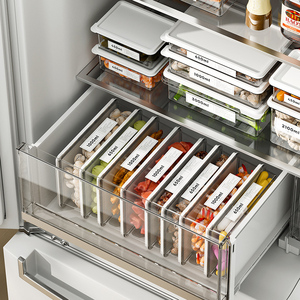 冰箱冷冻室收纳盒保鲜盒食品级专用厨房备菜分装冻肉密封盒储藏盒