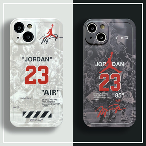 篮球球星23号JORDAN乔丹适用iphone14promax手机壳12苹果13pro手机套11潮牌男款15全包摄像头保护硅胶