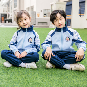 幼儿园园服套装深圳纯棉儿童班服男女童运动春秋新小学生校服定制