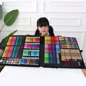 乐缔儿童绘画文具 258件实用绘画套装画画套装画笔蜡笔水彩笔美术