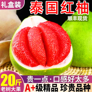 柚子 红心正宗泰国金柚青皮翡翠4个大果红肉红柚当季纯甜水果顺丰