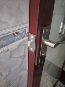 卫浴锁浴室门锁铝合金门不锈钢锁卫生间门锁单舌无钥匙孔距125mm