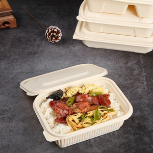 打包盒外卖盒可降解轻食盒便当饭盒一次性环保盖浇饭方形降解餐盒