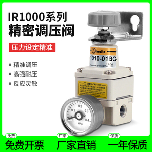 IR1000气动精密减压阀IR1020BG可调式带压力表实验仪器气源处理器