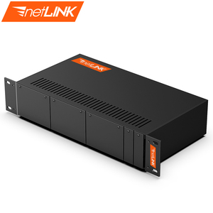 netLINK HTB-14AC/D 电信级14槽光纤收发器机架 台式光电转换器机框 标准19英寸2U机箱 双电源冗余