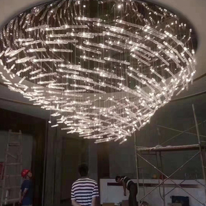 中山定制酒店大堂工程吊灯售楼部沙盘创意艺术灯别墅客厅玻璃灯具