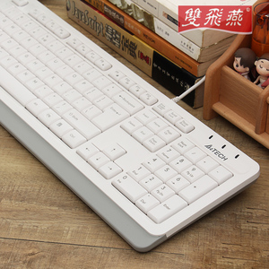 双飞燕有线键盘usb笔记本外接台式电脑办公打字专用软防泼水FK10
