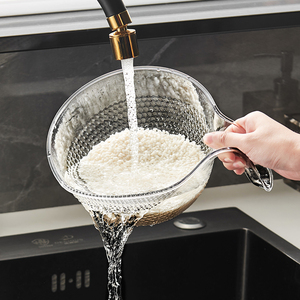 淘米篮不漏米厨房淘米神器过滤器洗米筛塑料小淘米盆沥水篮食品级