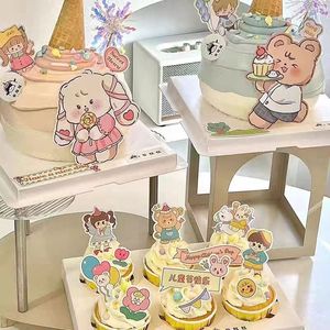 儿童节纸杯蛋糕装饰可爱快乐61熊熊男孩兔兔女孩生日派对烘焙插件